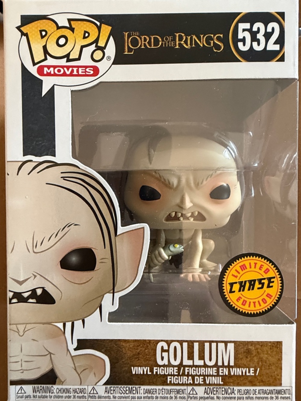 Funko Pop Lord of the Rings Gollum Vinyl Figure #532 Limited Chase Edition